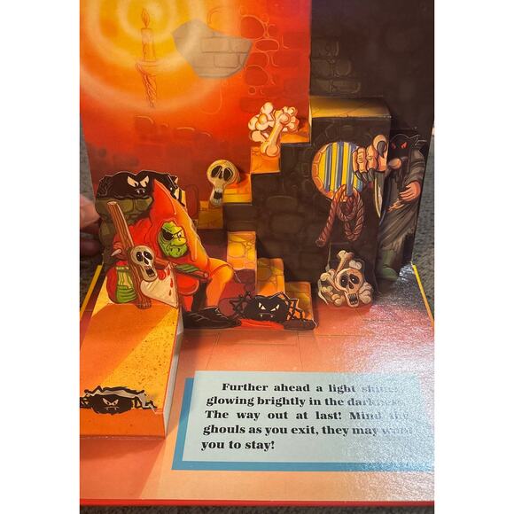 Mortal Mansion Pop-Up Book 1995 Grandreams Vintage Halloween Scary Complete - Picture 6 of 8